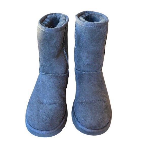 UGG Australia Classic Short II Grey Suede Sheepskin Boots Women's